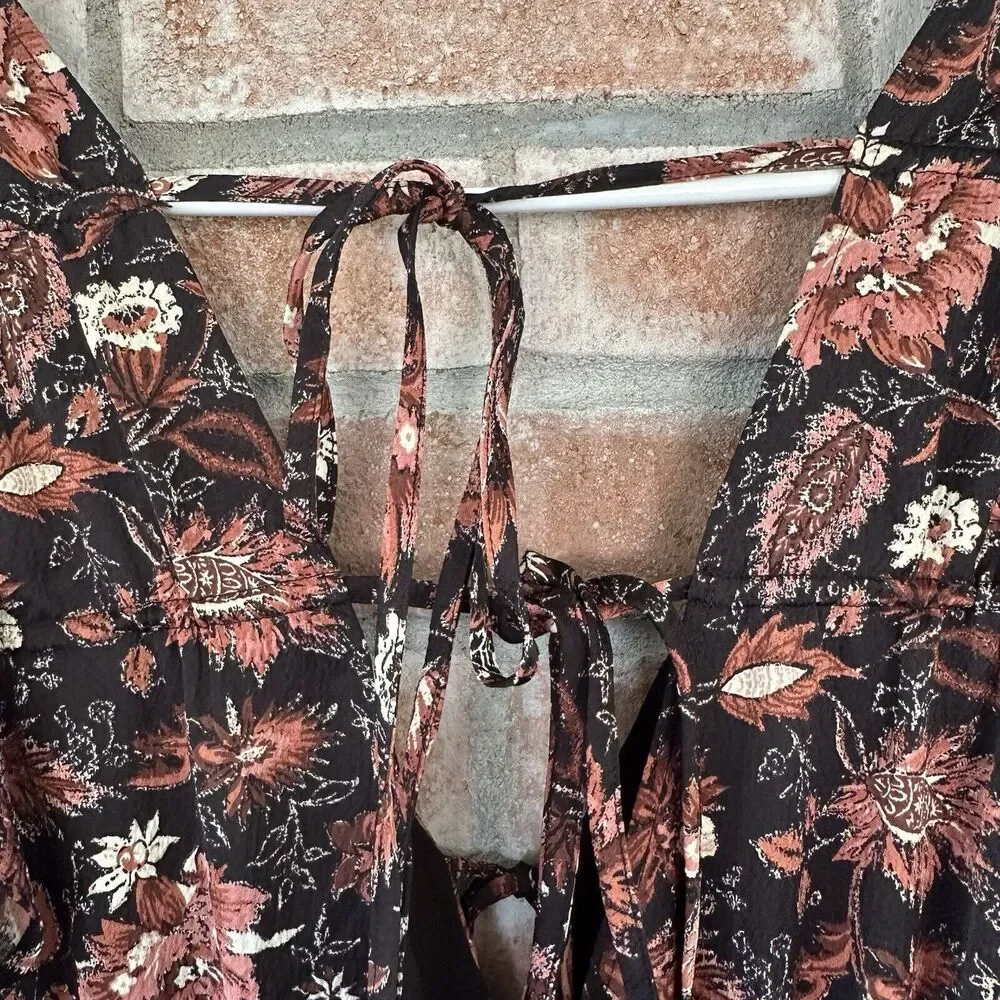 NWT Madewell Ruffled Jumpsuit Fall Floral Small Wide Leg Small
